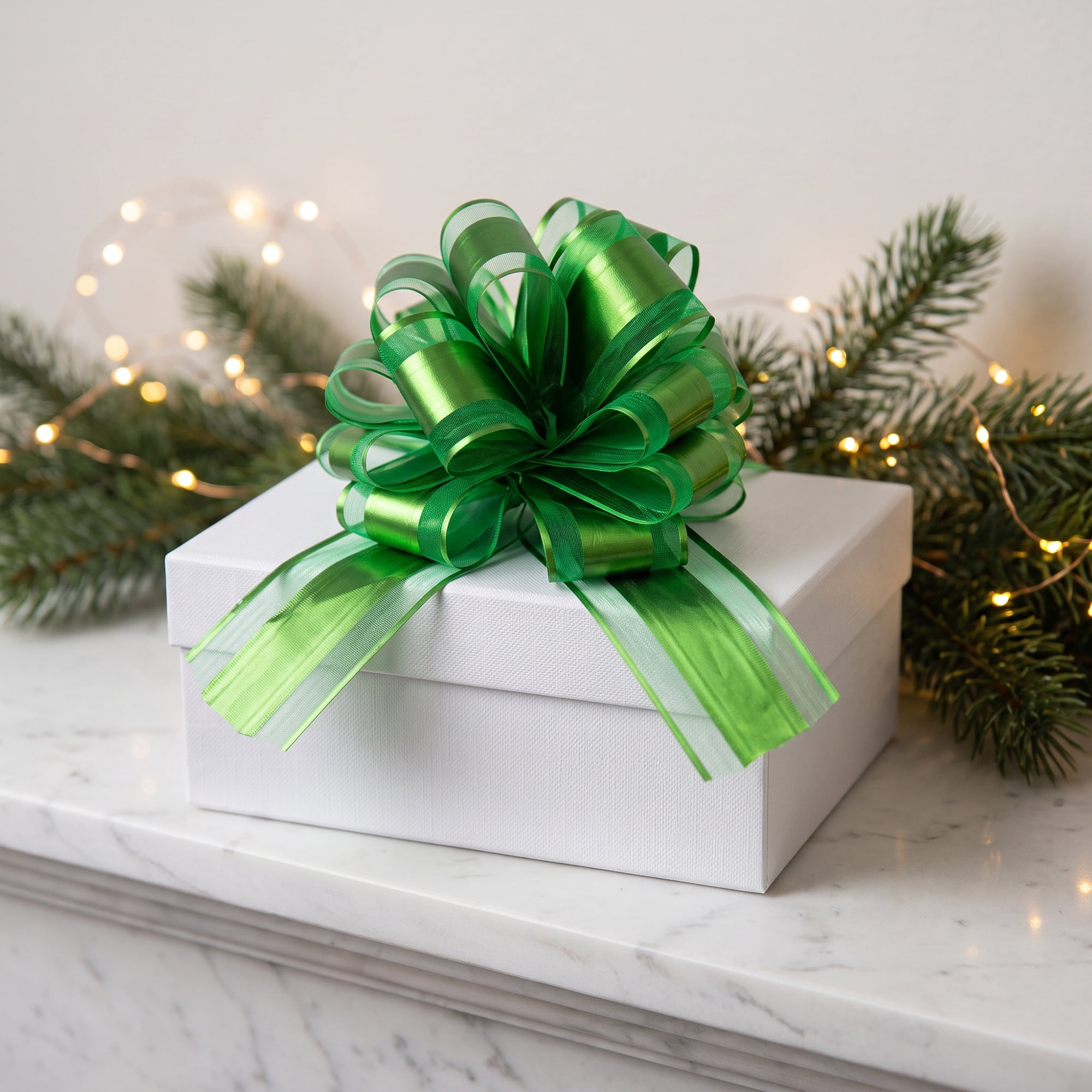 Unique Bargains Elegant Multi-Layered Star Bows for Gift Wrapping and Decoration Green