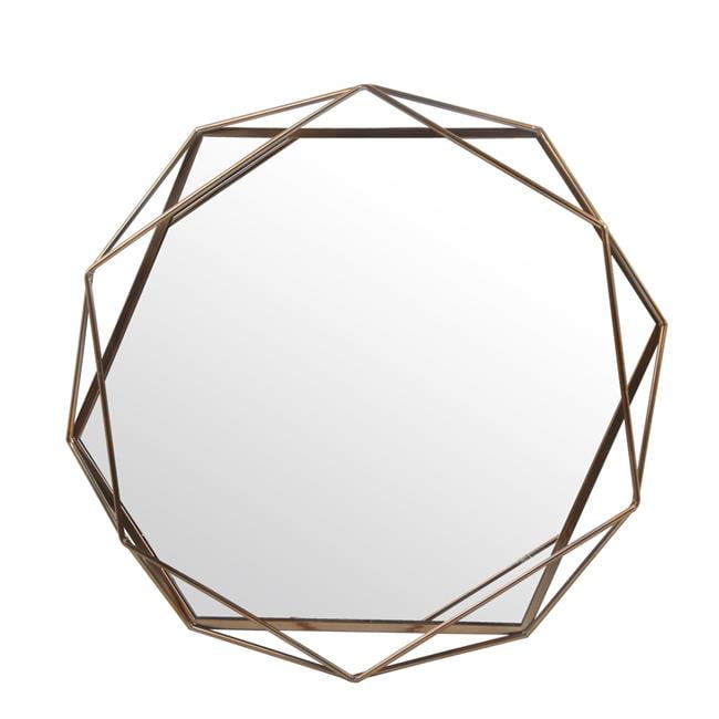 Privilege 16074 Large Iron Wall Mirror Bronze