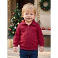 thumbnail image 6 of RUINIXCW Boy Christmas Sweatshirt Letter Embroidery Long Sleeve Lapel Pullover, 6 of 9