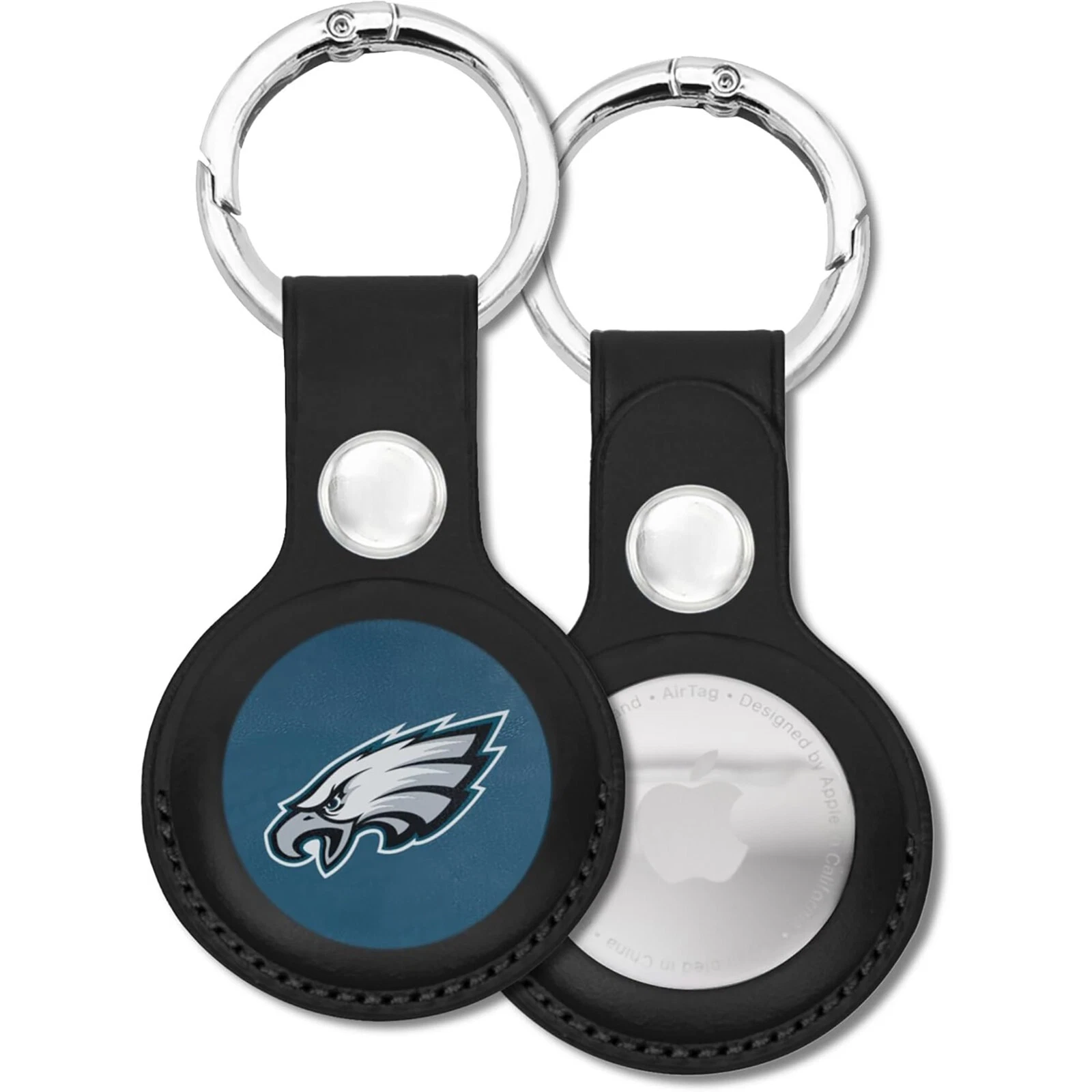 Pets First NFL Leather Keychain Apple Air Tag Holder for Dogs & Cats Airtag Case