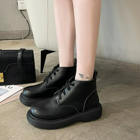 

Juebong Boots Deals Winter Boots for Women High Heels Pointed Toe Boots Thick Bottom Ankle Boots Work Booties