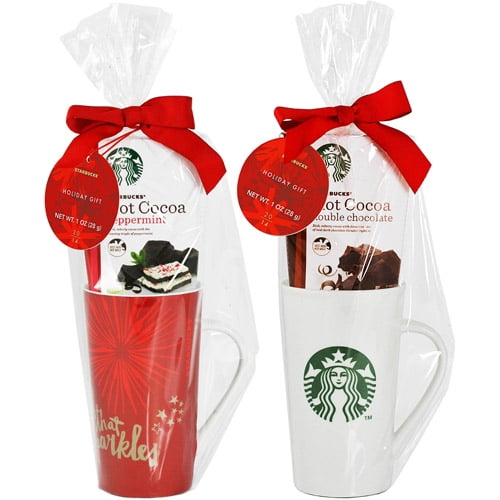 Starbucks Tall Mug with Hot Cocoa Holiday Gift Set, 2