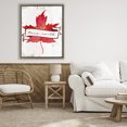 thumbnail image 2 of Stupell Industries True North Maple Leaf Brown Framed Floater Canvas Wall Art design by Lil' Rue, 31 x 25, 2 of 9