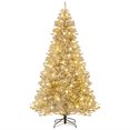 thumbnail image 1 of Gymax 8 FT Snow-flocked Artificial Christmas Tree w/81 Sphere Lights 450 LED Lights, 1 of 10