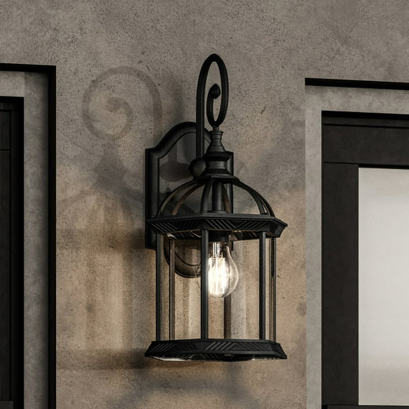 Luxury Transitional Wall Sconce, 18.125H x 9.75W, with Traditional Style, Midnight Black, UHP1377 by Urban Ambiance