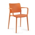 thumbnail image 4 of WRGHOME Garden Modern Outdoor/Indoor Plastic Resin Stacking Patio Dining Chairs (Set of 2) - ORANGE, 4 of 6