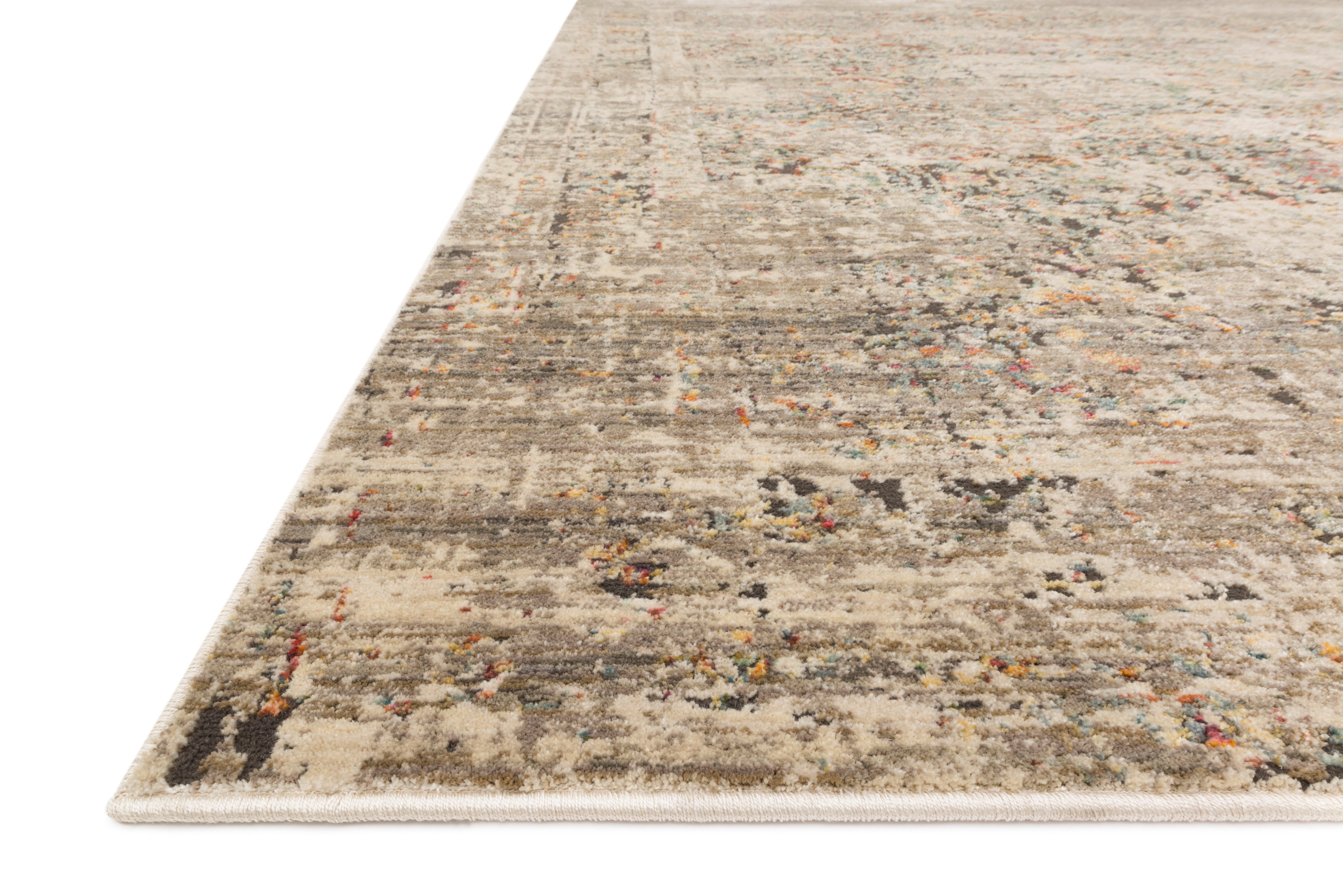 Loloi Javari Grey / Multi Power Loomed Accent Area Rug, 2'-6" x 4'-0"