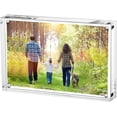 thumbnail image 1 of shiyou-6x8 Inches Acrylic Picture Frame, Double Sided Clear Frameless Photo Frame with Magnetic Desktop Transparent, 1 of 4