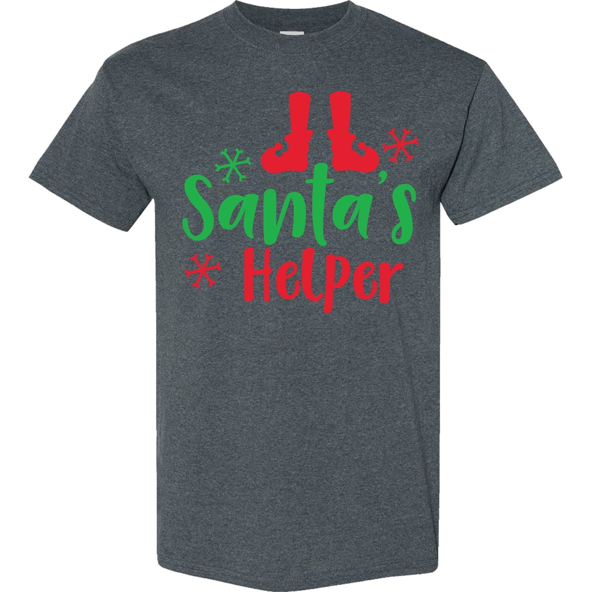 Inktastic Santa's Helper, Elf Shoes, Snowflakes, Christmas T-Shirt