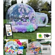 Transparent Inflatable Bubble Tent 3M/10ft Bubble House with Blower Outdoor Transparent Tarpaulin PVC Clear Dome Garden for Wedding Halloween Party Rent Outdoor Backyard Festival