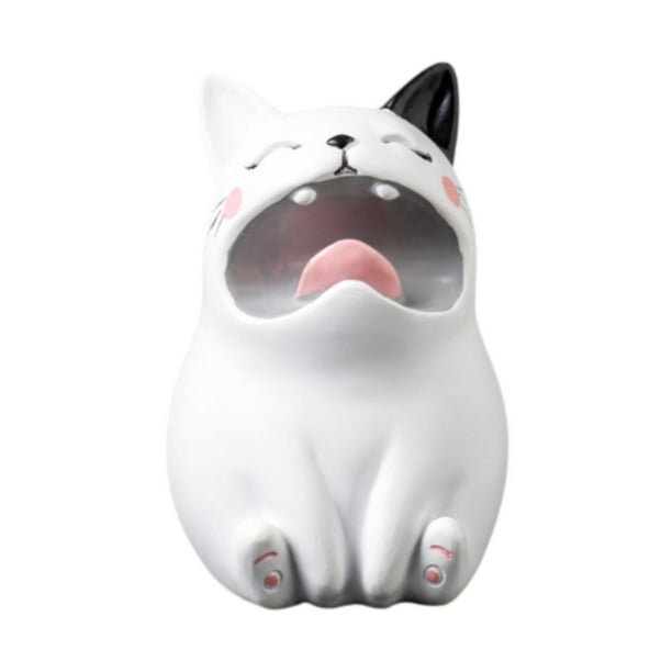 Figuras de acción de gato en miniatura, decoración coleccionable, juguete de gato coleccionable de dibujos animados 12.5x9.2x13.3cm