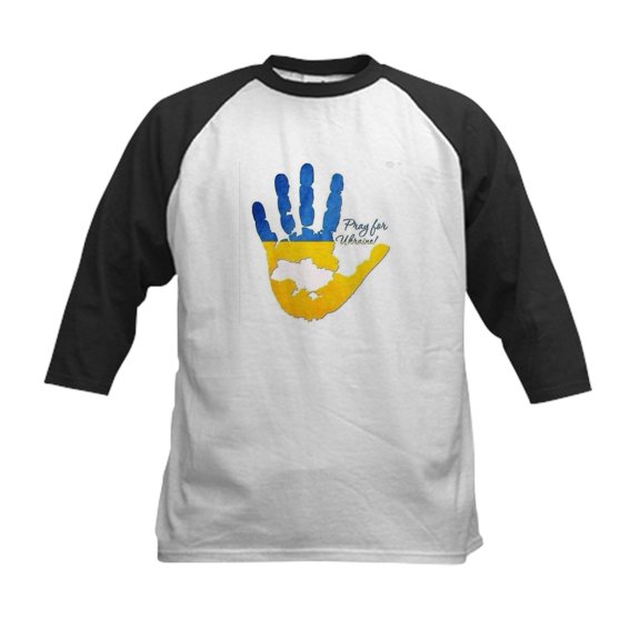 CafePress - Ukraine Baseball Jersey - Kids Cotton Baseball Jersey, 3/4 Sleeve Shirt