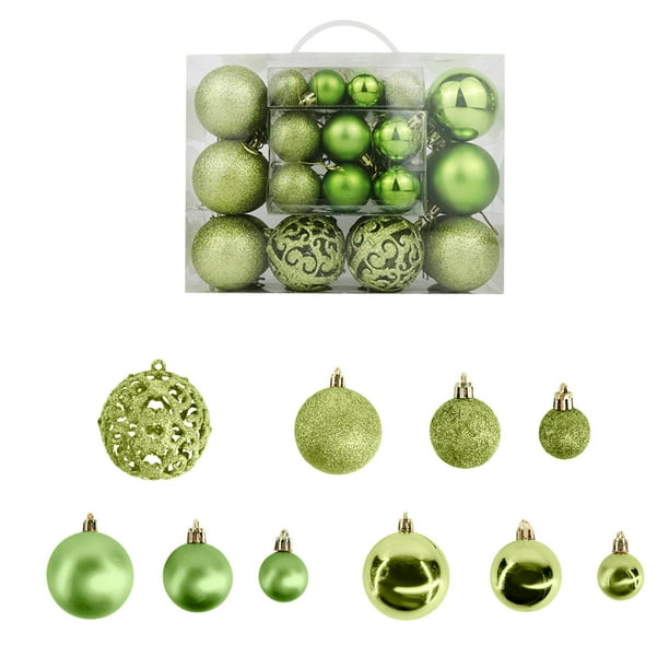 50 adornos navideños de bolas para decorar el árbol de Navidad. Adornos navideños de varios estilos para fiestas y árboles de Navidad.