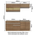 thumbnail image 3 of Cocina Integral 200cm Marrón Glamy Madesa 07, 3 of 5