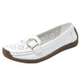 thumbnail image 3 of Eltusu Women Flat Shoes, Slip on No Slip Round Toe Wedding Loafer Shoes White Size 5.5, 3 of 4