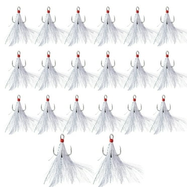 Qalabka 20-Piece Treble Hook Kit, Sharp Bends, Ideal for Fishing Lures and Baits
