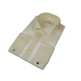 thumbnail image 3 of Mens CEREMONIA Tuxedo shiny Shirt 100% Cotton Turkey Slim Fit #stn 17 pta ivory, 3 of 5