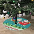 thumbnail image 2 of FMSHPON Santa Claus on Sleigh Xmas Christmas Tree Skirt Stand Mat for Holiday Party Decoration Indoor Outdoor 48 inches, 2 of 3