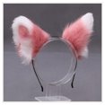thumbnail image 1 of Furry Animal Cat Ears Diadema Cat Helmet Halloween Cosplay Party Soft, Color 21 Rojo Verde, 1 of 3