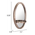 thumbnail image 4 of Zuo A10987 Ogee Mirror & Shelf, Gold - Petite, 4 of 4