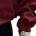 thumbnail image 4 of Edvintorg Jackets for Women Drawstring Cropped Zip Up Cargo Coat Long Sleeve Casual Windbreaker Outerwear with Pockets Women Clothes Wine S, 4 of 4