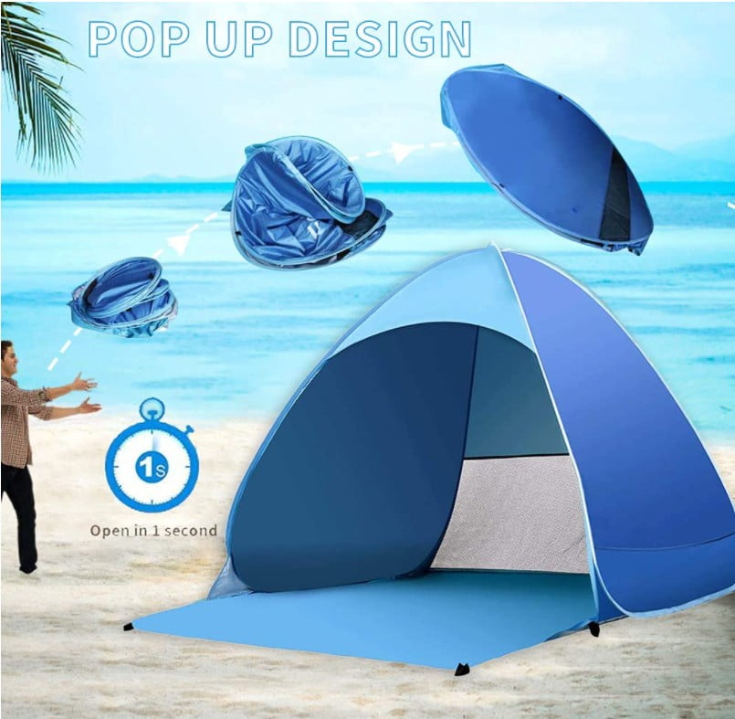 Popup Beach Tent Portable for13 Person,Automatic Instant Beach Tent
