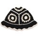 thumbnail image 2 of Gorro de punto, gorro de lavabo tejido a mano con flores huecas retro, gorro de lana, 2 of 5