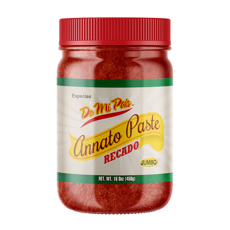 De Mi Pais Recado Rojo 16oz / Anato Paste / Achiote Paste 16oz 6-PACK