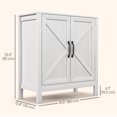 thumbnail image 3 of HOMCOM Armoire de Rangement, Buffet Bahut avec Tablette Réglable, Blanc, 3 of 9