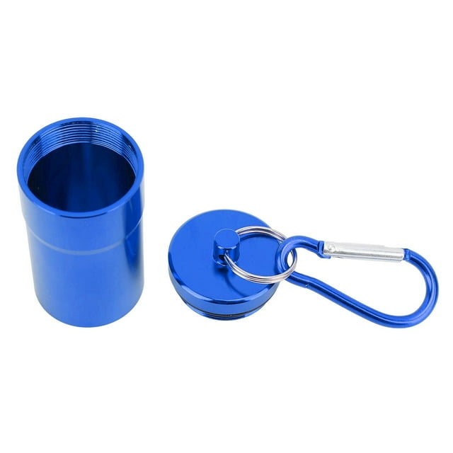 Portable Ashtray, Pocket Ash Tray Stylish Detachable Lid Easy Cleaning with Keychain for Travel Blue