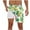 Green#, variant on cocolona Mens Hawaiian Print Vacation Beach Shorts Fashion Casual Elastic Waist Drawstring Board Shorts Summer Swim Trunks for Men