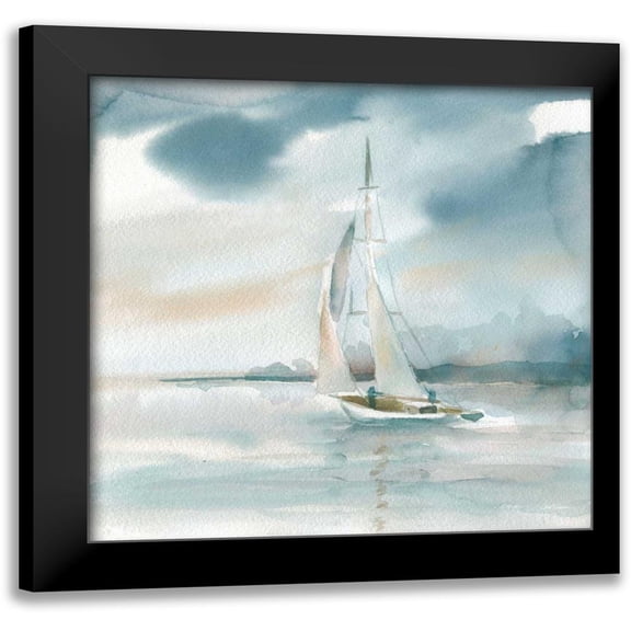 Robinson, Carol 12x12 Black Modern Framed Museum Art Print Titled - Subtle Mist I