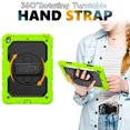 thumbnail image 4 of 3 Layer Case for iPad 10.2 Inch 9th/8th/7th 2021/2020/2019, for Kids Heavy Duty Protective Case with Screen Protector & Stylus Holder & 360 Rotating Stand and Hand/Shoulder Strap Cover, Green, 4 of 7