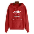 thumbnail image 5 of Enjoytime Christmas Women Fall Clothes Cute Printed Long Sleeve Pullover Sweatshirts Plus Size Fashion Casual Winter Hoodie Red XXXL, 5 of 5