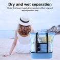 thumbnail image 4 of Sunjoy Tech Outdoor Travel Picnic Bag with Detachable Cooler Mesh Beach Bag for Women Men Insulated Ice Bag Foldable Organizer Net Storage Bag for Camping Outdoor Picnic, 4 of 7