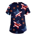 thumbnail image 2 of 250th Anniversary USA Scrub Tops Women American Flag Print Stretch V Neck Scrubs 4th of July Nurse Working Uniforms with Pockets, 2 of 4