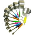 thumbnail image 2 of New Version! 11 Piece Measuring Cups And Spoons Set by Laxinis World | Sturdy Stainless Steel Stackable 6 Cups and 5 Spoons with Soft Silicone Handles to Measure Dry and Liquid Ingredie, 2 of 7