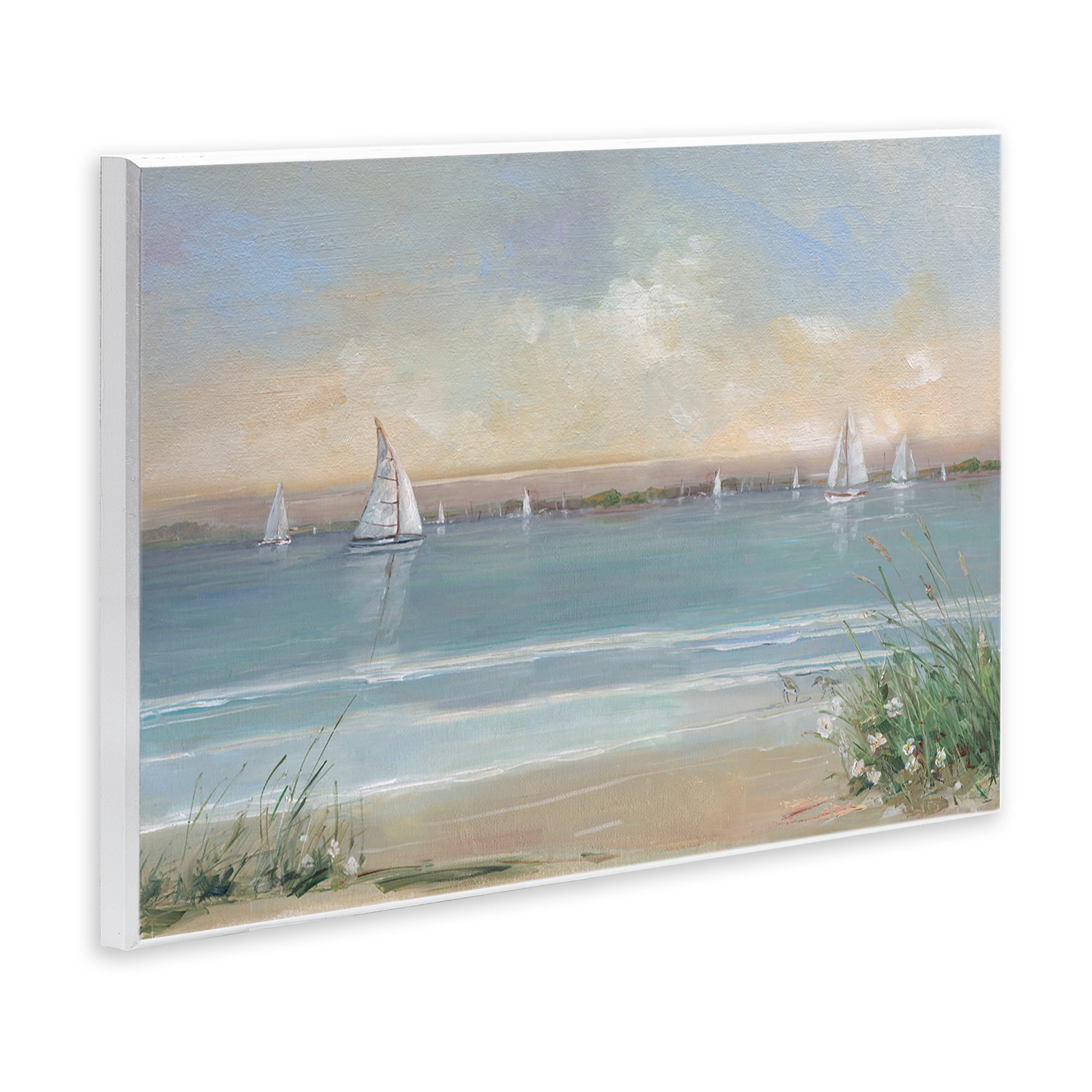 Stupell Industries Coastal Sailing At Dawn Wall Plaque Art, design by Sally Swatland