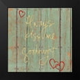 thumbnail image 2 of Tava Studios 20x20 Black Modern Framed Museum Art Print Titled - Kiss Me Goodnight, 2 of 5