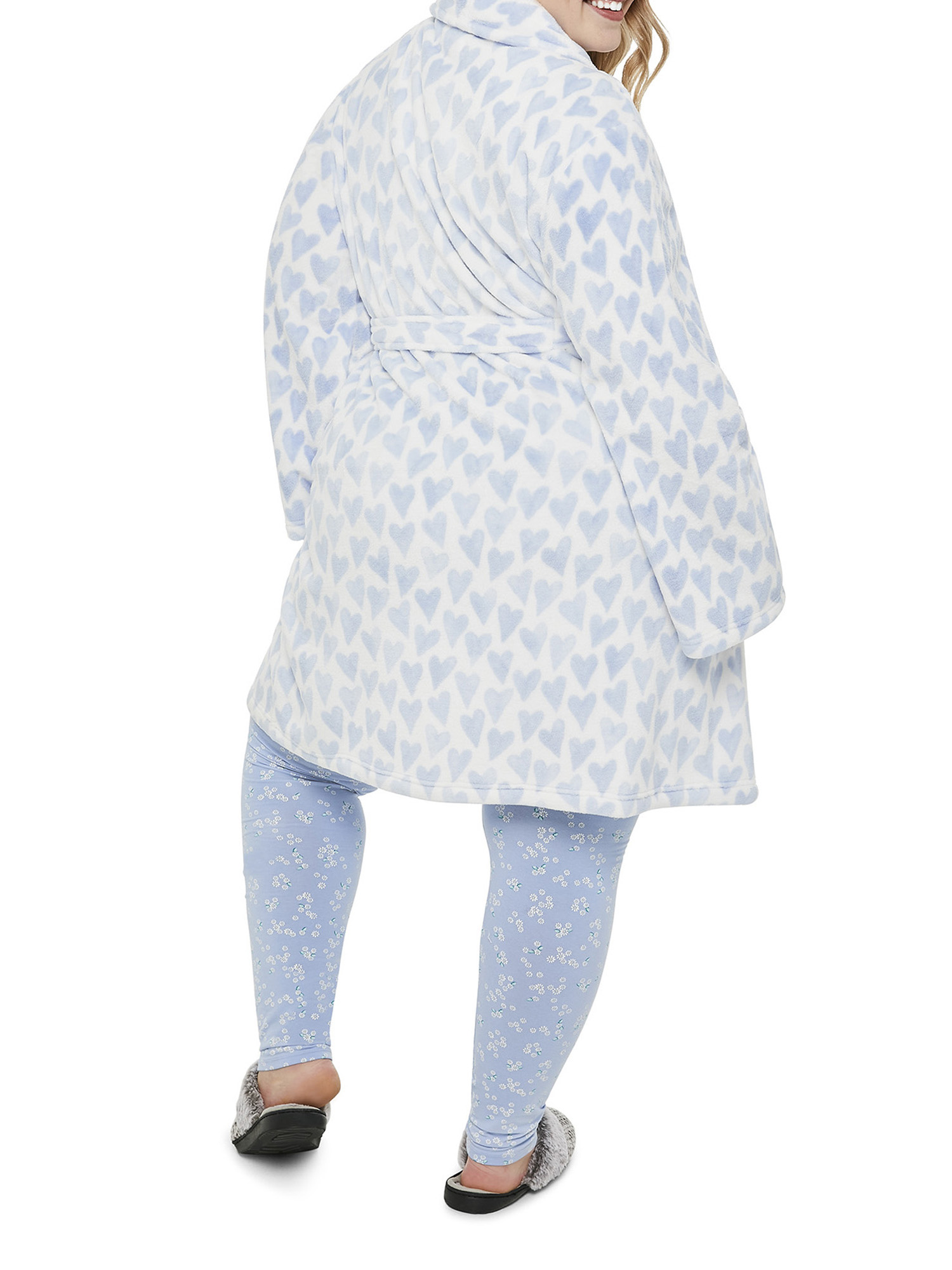 GEORGE Hearts Afternoon Polyester Robe (Women's or Women's Plus) 1 Pack - image 4 of 7