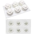 thumbnail image 3 of Molde de silicona con forma de flor de rosa 3D, moldes de silicona para hornear para pastel de mousse, moldes para hornear 3D, moldes de postre para pastelería, pudín de trufa, gelatina, pastel d, 3 of 5