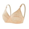 thumbnail image 4 of XFeng Women Floral Lace Underwire Bra, V Neck Adjustable Thin Straps Support Comfort Bra, 4 of 5