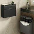 thumbnail image 1 of TTJ Tissue Box Cover Tissue Box Cover Square Toilet Tissue Box Straw Paper Box Storage Shelf Hand Wiper Paper Box Wall-mounted Toilet No Perforation Toilet Paper Box, 1 of 7