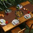 thumbnail image 3 of Camino de mesa de gasa plisada estilo bohemio, 5 unidades, 35 x 118 pulgadas, estilo rústico, largo y romántico, para bodas, despedidas de soltera, fiestas, decoración de mesa, 3 of 8