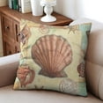 thumbnail image 4 of Experience Nautical Luxury: Set of 2 Ocean Coral 18x18 inch Seashell Starfish Throw Pillow Covers for Your Space., 4 of 7