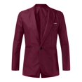thumbnail image 4 of Mens Suit Elegant Solid One Button Slim Fit Party Set for Men- Formal Apparel and Timeless Wardrobe, 4 of 5