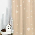 thumbnail image 4 of Aurora Home  Silver Foil Snowflake Thermal Insulated Blackout Curtains Beige - 84"L, 4 of 5