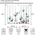 thumbnail image 3 of Farmhouse Teal Grey Floral Daisy Window Curtains Blue Rustic Flower Turquoise Plant Wildflower Farmhouse Curtain Drapes Herb Curtains for Bedroom Living Room Treatment 2 Panels 42Wx63H Inch, 3 of 6