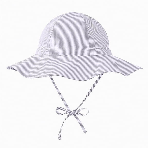 Ccpelsie Toddler Sun Hat Kids Summer Toddler Bucket Hat Wide Brim Adjustable Beach Hats for Boys Girls Age 0-6 Years(Purple,4-6 Years)