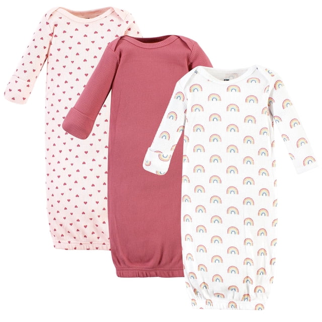 Bata térmica Hudson Baby unisex de algodón para bebés prematuros, paquete de 3 unidades